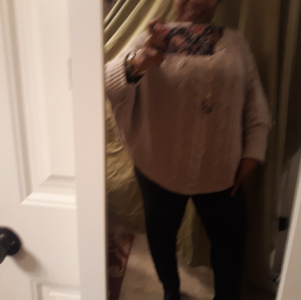 1 Poncho tan size med and 1 purple size l/XL